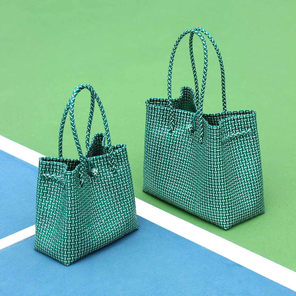 Toko Bazaar Woven Tote Bag - in Green