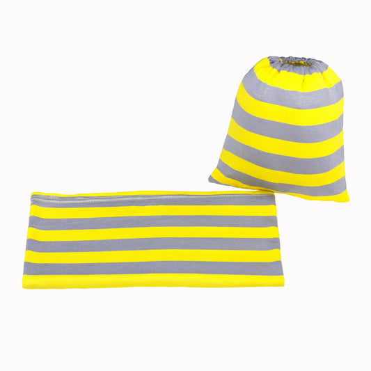 Car Seat Cover, Stroller Cover, Breastfeeding Cover - GRAY & YELLOW STRIPE
