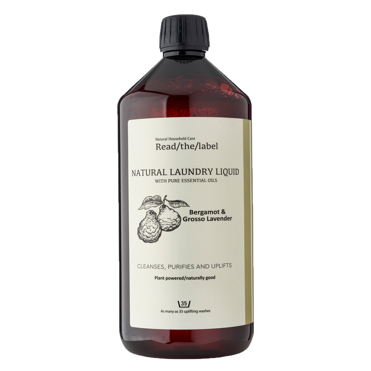 Natural Laundry Liquid- Bergamot & Grosso Lavender 1000ml