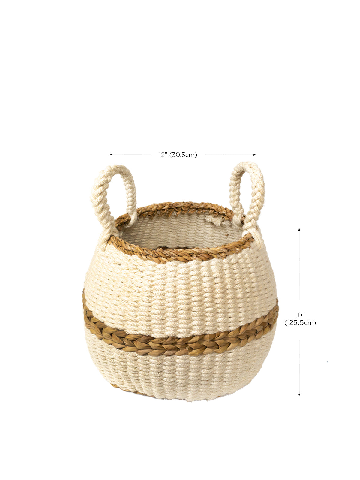 Ula Blanco Storage Basket - made from naturally-ethically sourced materials.