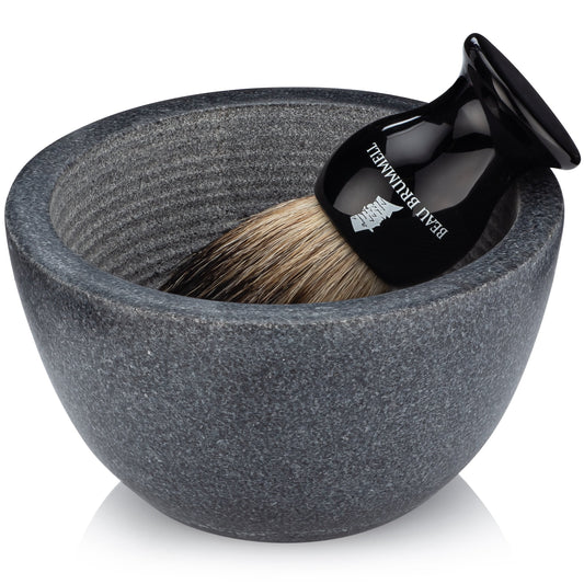 Marble Shaving Bowl (Black & White)