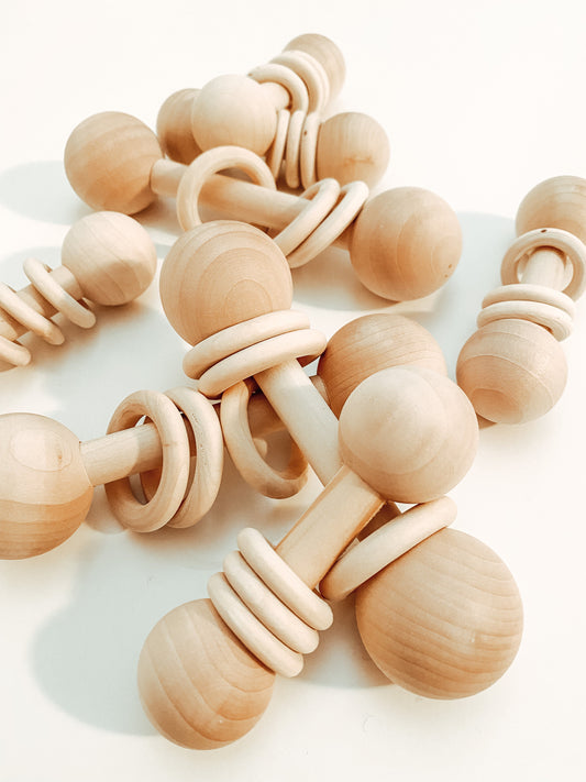 Wooden Rattles Toys for Baby and Toddler