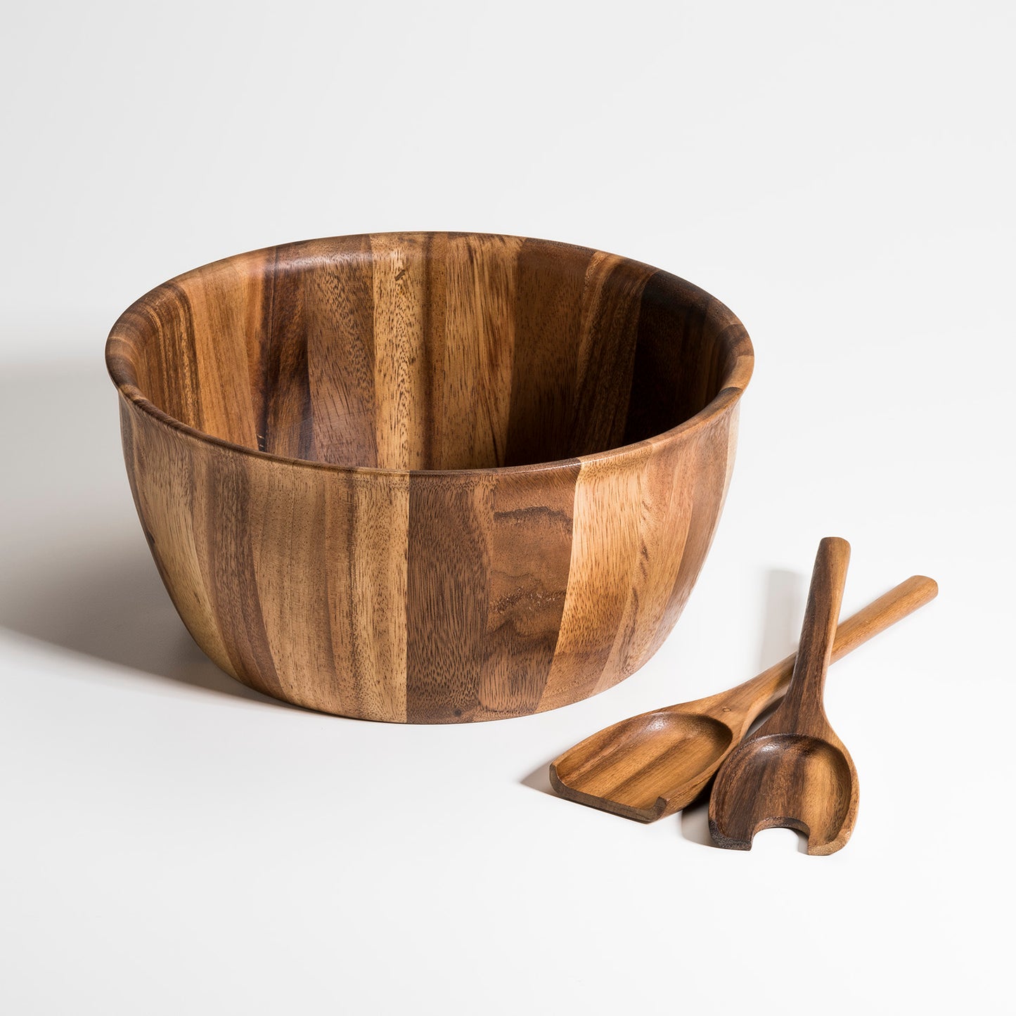 Soro Xtra Large Salad Bowl with Servers from Acacia Wood
