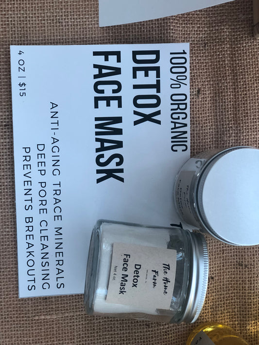 100% Natural Bentonite Clay Detox Face Mask