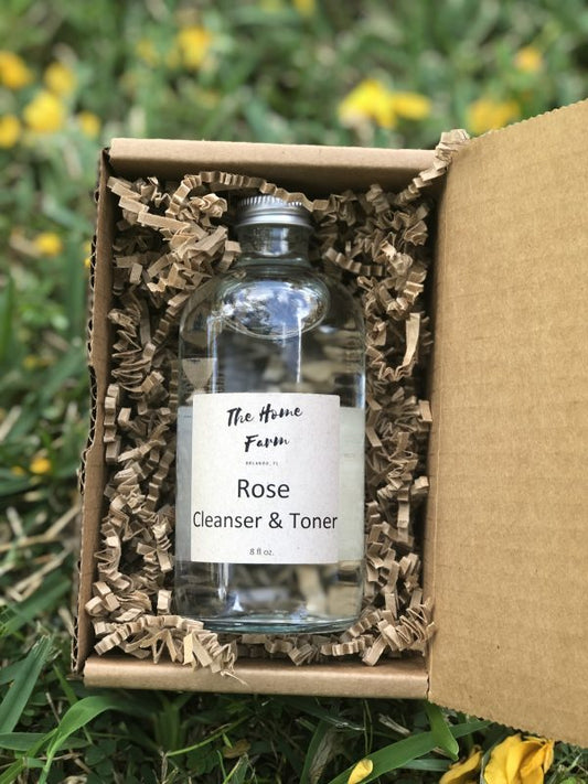 Rose Cleanser & Toner made with 100% Certified Organic Rose Water