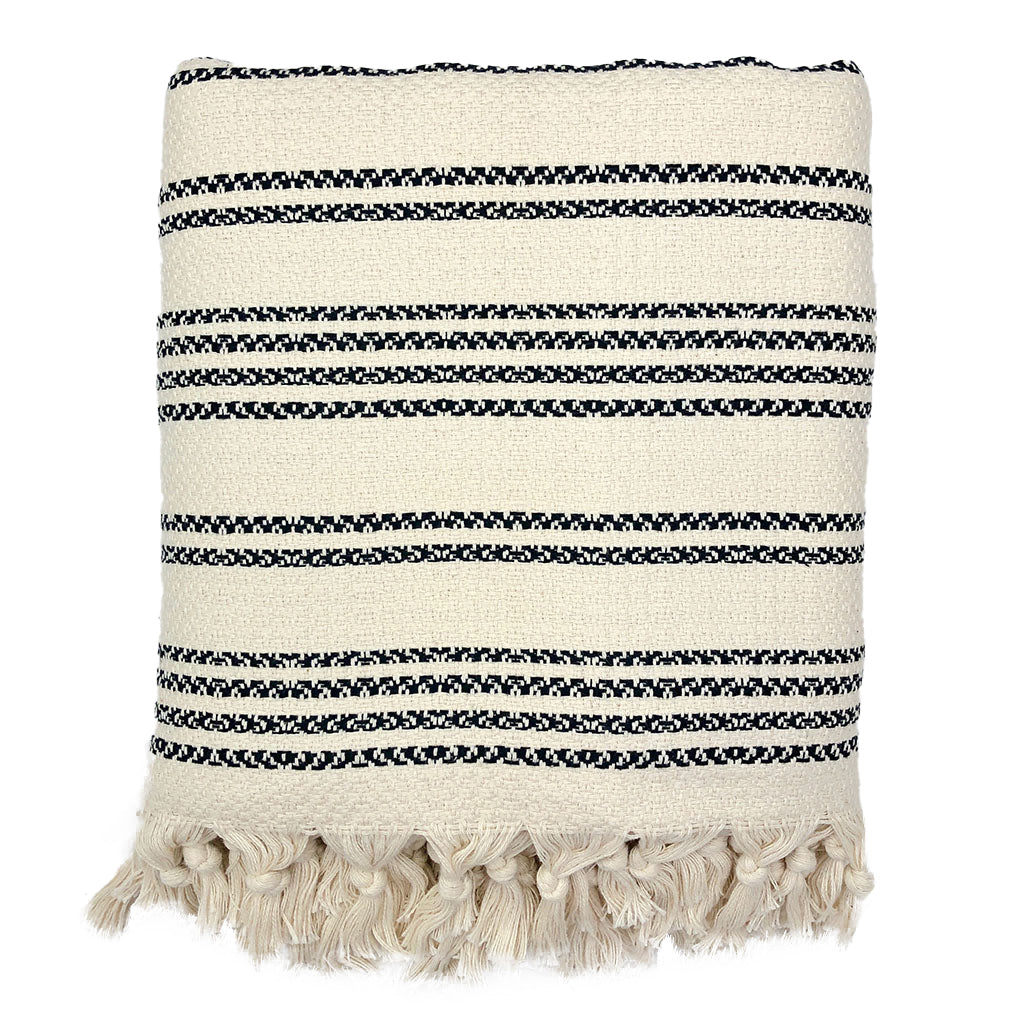 Woven Stripe Turkish Throw - 100% Turkish cotton