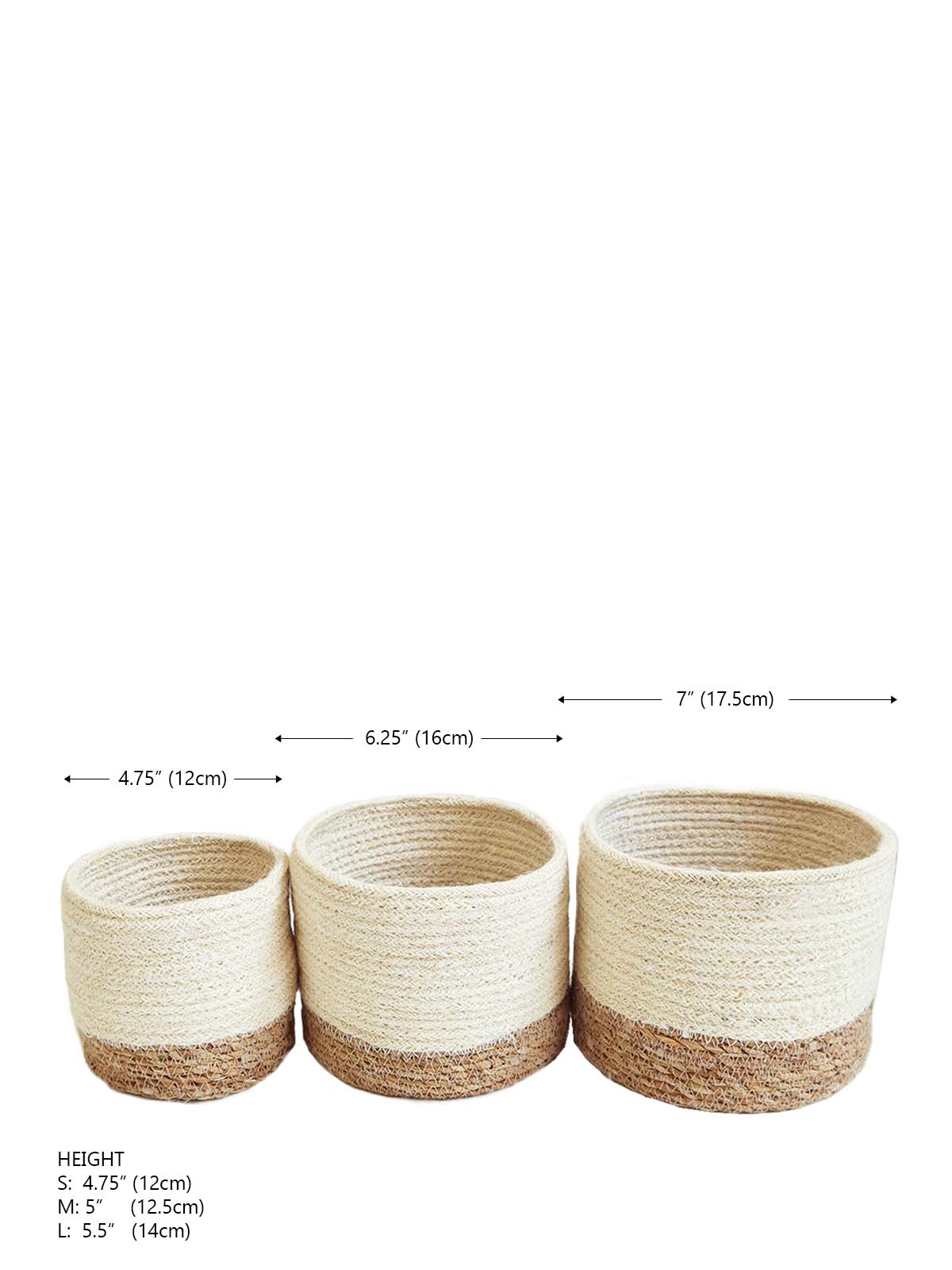 Storage Savar Bin Made with Seagrass and Jute - hand-loomed and naturally dyed