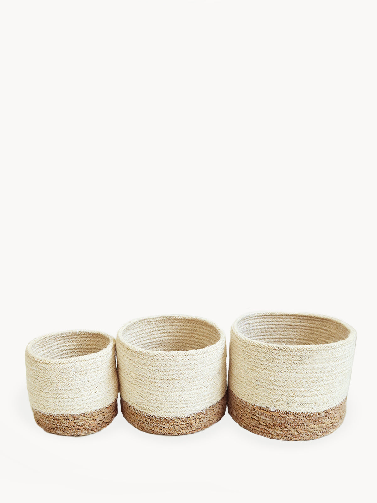 Storage Savar Bin Made with Seagrass and Jute - hand-loomed and naturally dyed