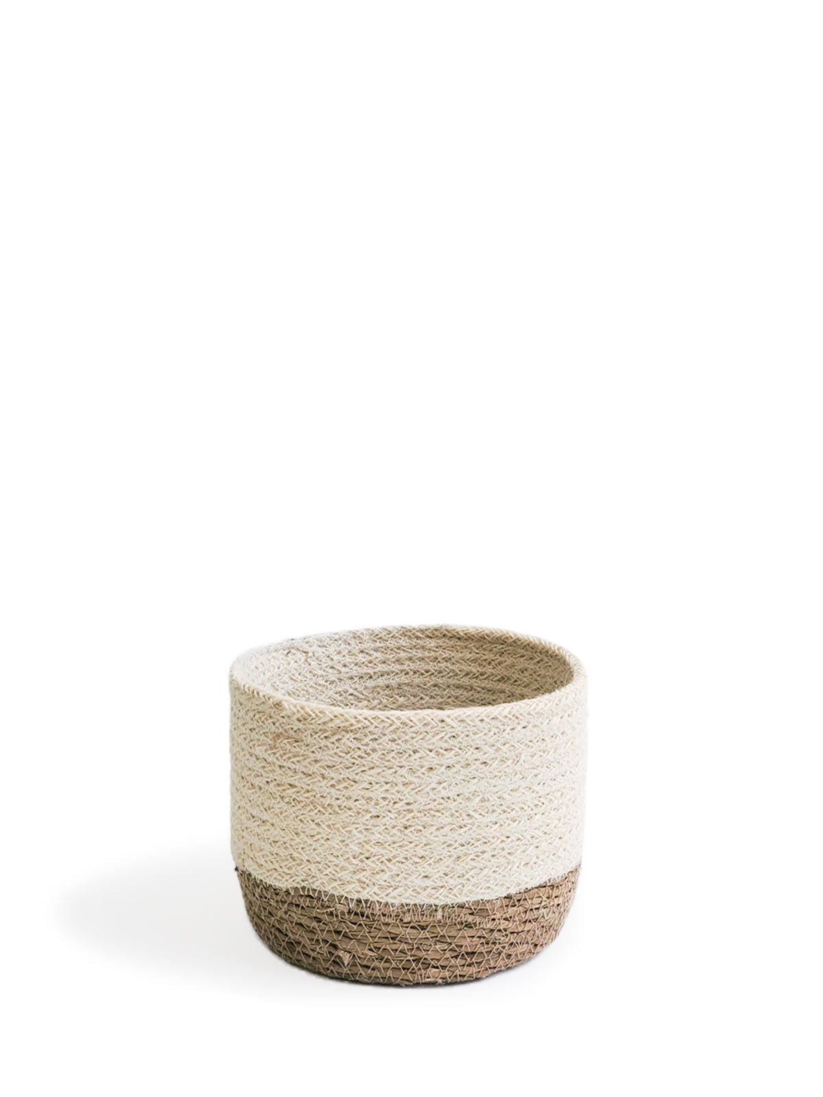 Storage Savar Bin Made with Seagrass and Jute - hand-loomed and naturally dyed