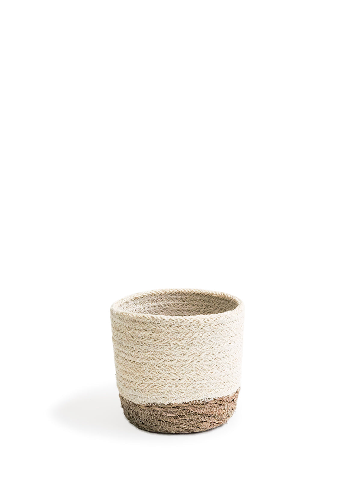 Storage Savar Bin Made with Seagrass and Jute - hand-loomed and naturally dyed