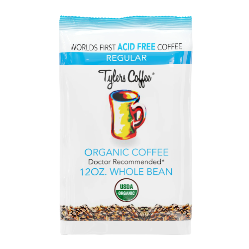 Organic Regular Whole Bean Acid Free Coffee (12oz Bag)