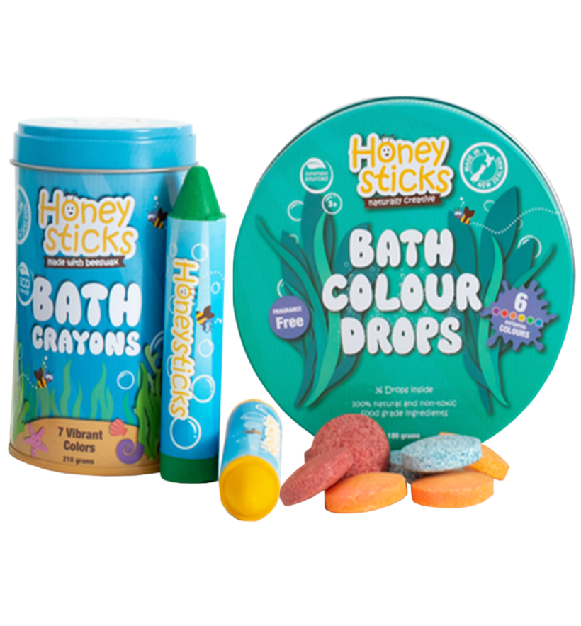 Young Sailors Set - bath crayons and bath color drops