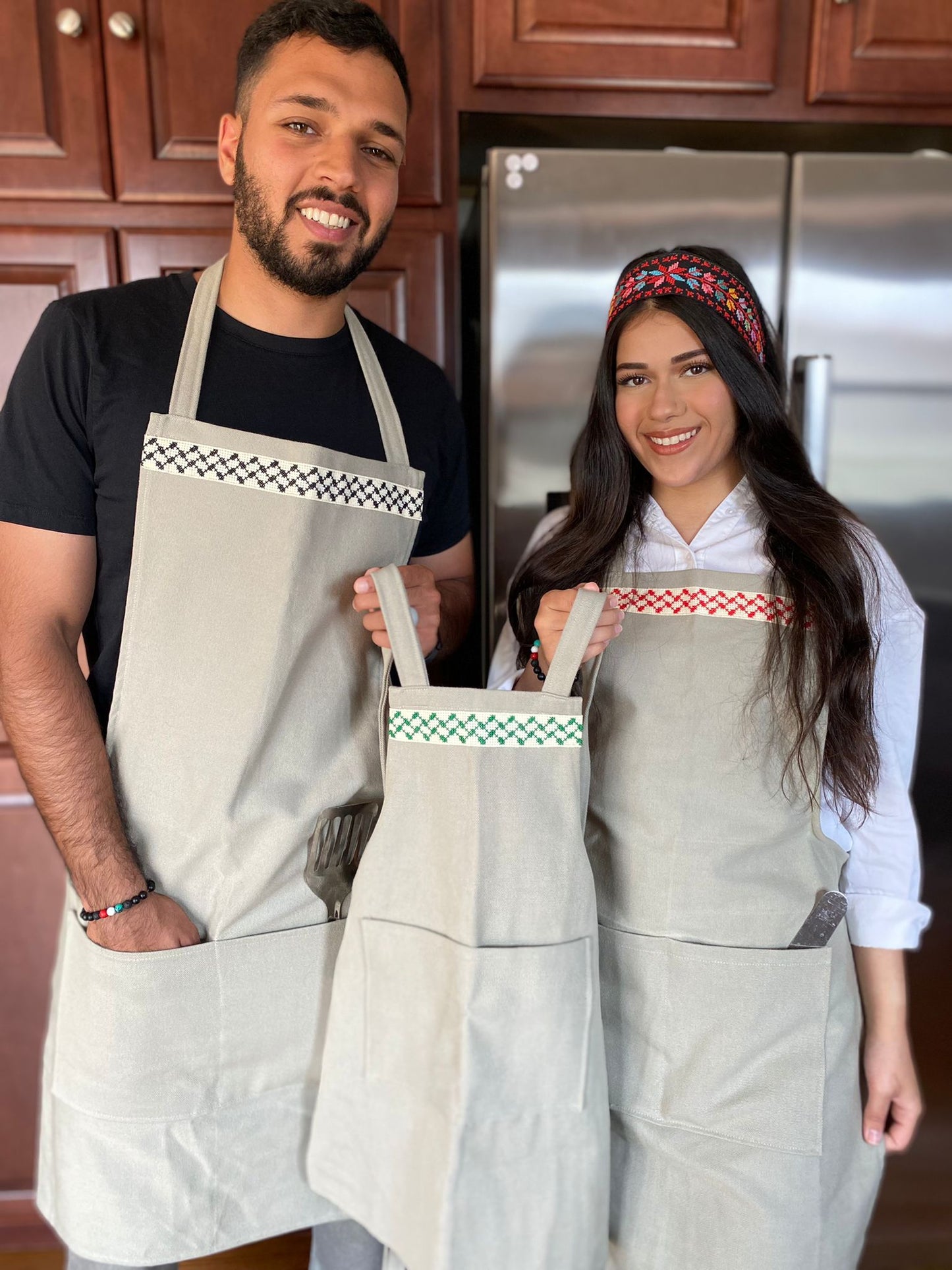 Adult and Child Bundle of 2: Full-Length Kuffiyeh Apron