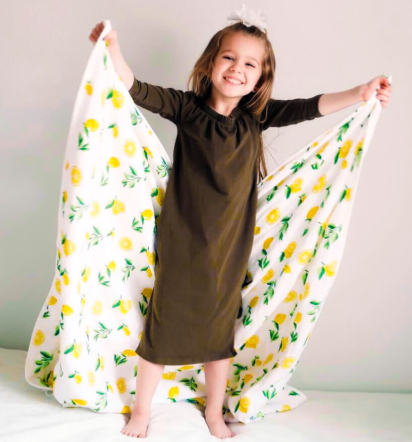 Bamboo Viscose Muslin Lemon Quilt