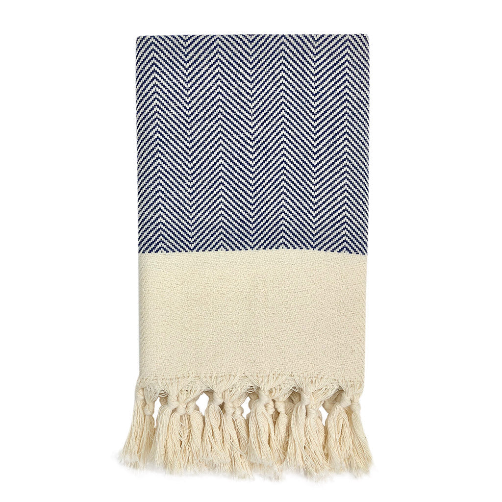 Herringbone Turkish Hand Towel - 100% Turkish cotton - Bath or Beach