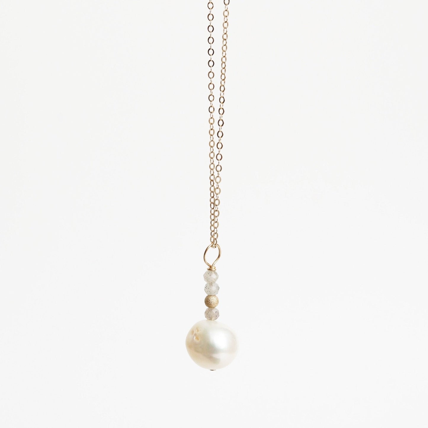 Stardust Pearl Drop Necklace