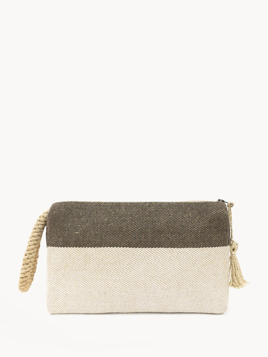 Block A Clutch - Brown - Sustainable and Handmade