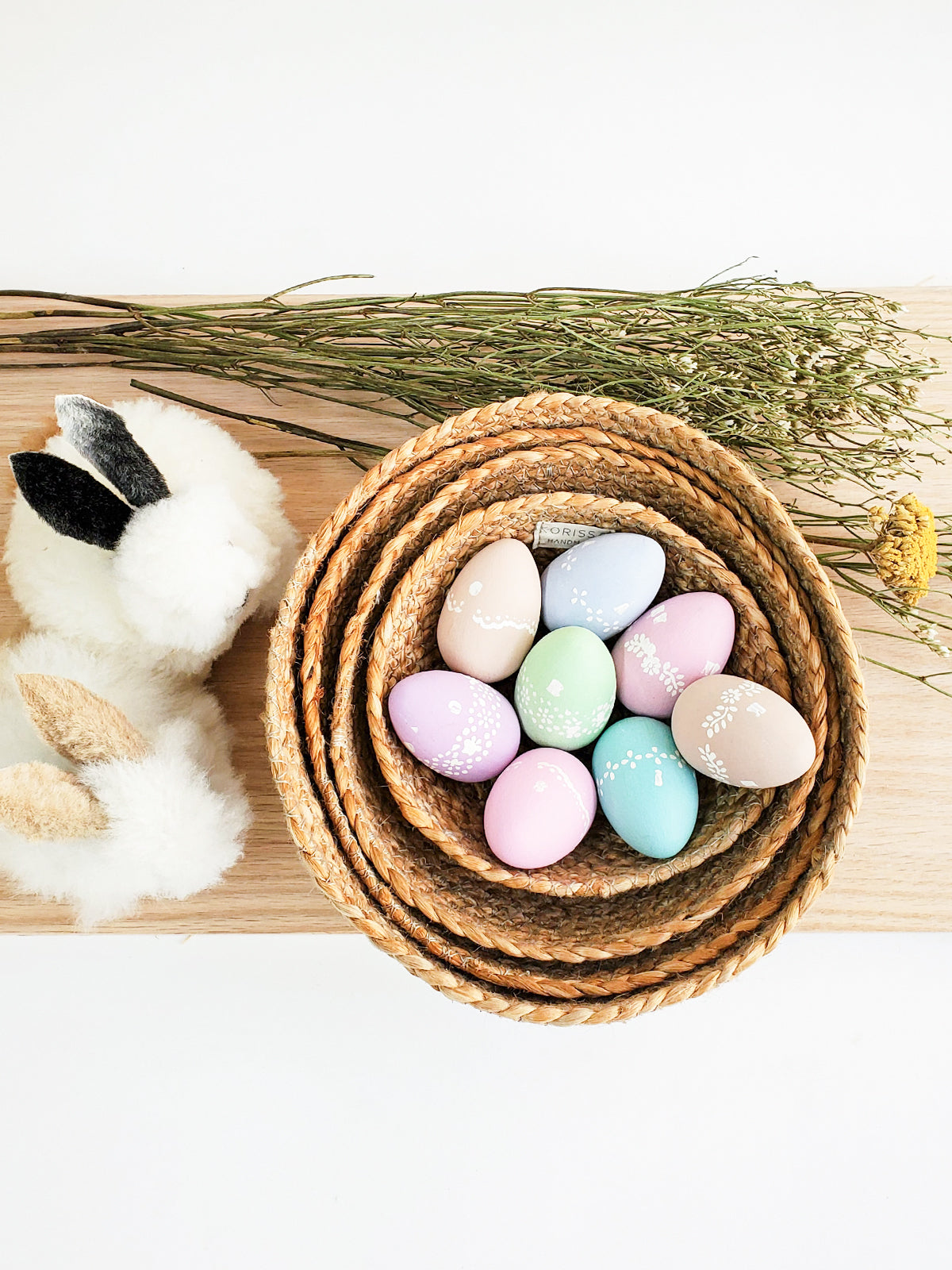 Kata Candy Bowl - Natural (Set of 4) - 100% natural raw jute - hand-dyed with natural color dye