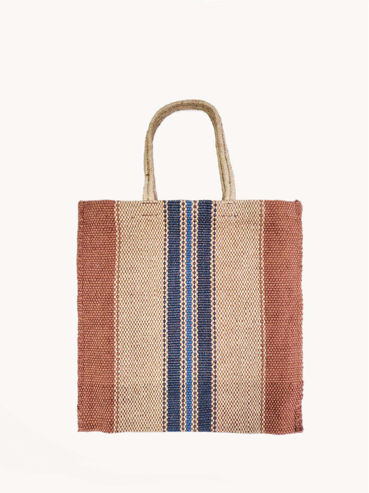 Dora Jute Tote Bag - Multi Light Brown