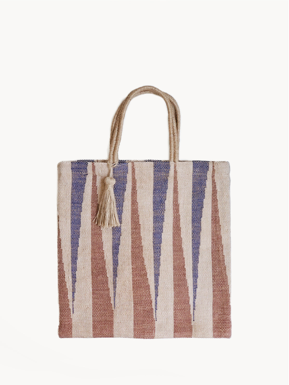 Hand-loomed and Naturally dyed Maja Jute Tote Bag