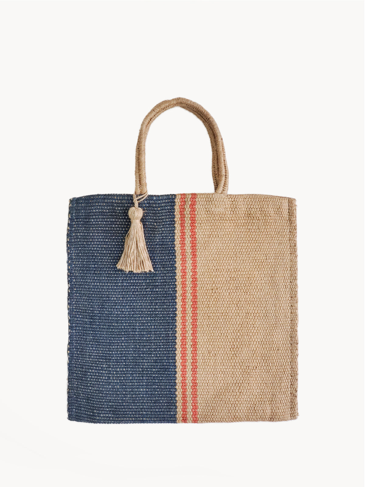 Maya Jute Tote Bag - hand-loomed and naturally dyed jute