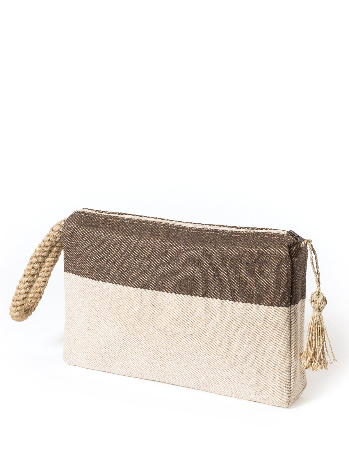 Block A Clutch - Brown - Sustainable and Handmade