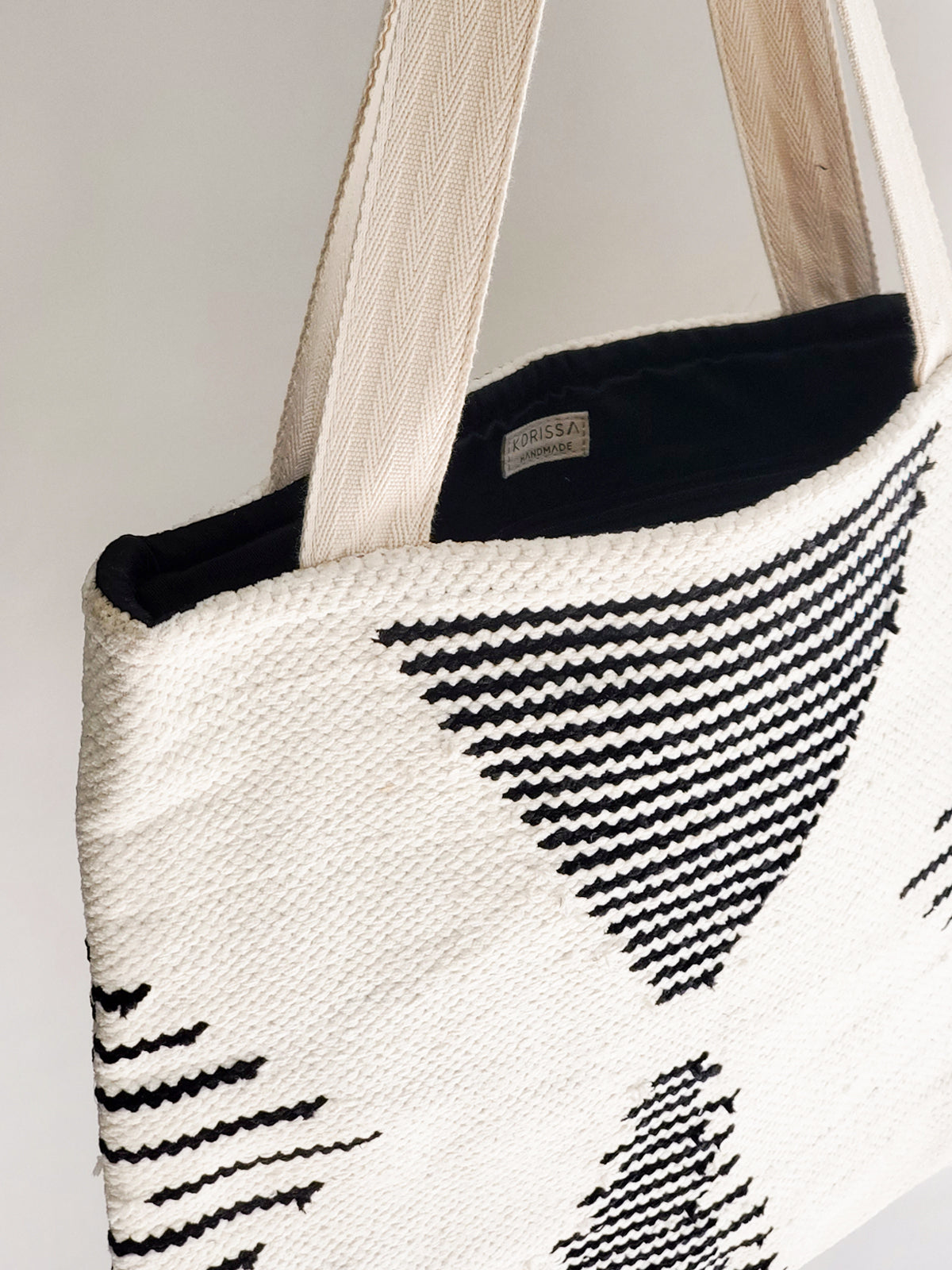 Kalo Shoulder Tote - Hand-loomed with recycled chenille scraps