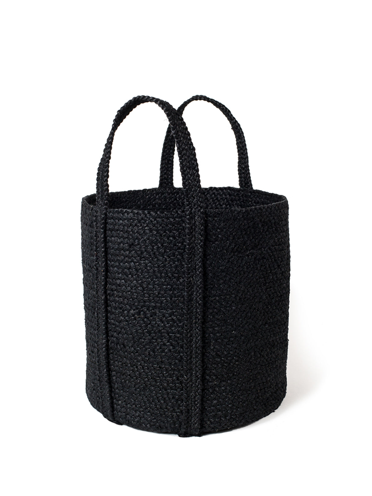 Kata Basket with handle - Black - Sustainable and Handmade