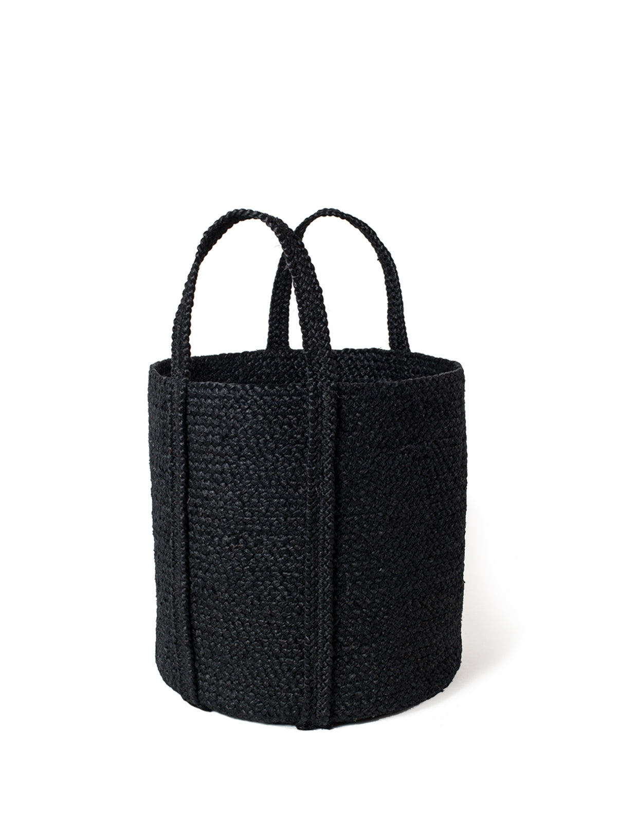 Kata Basket with handle - Black - Sustainable and Handmade