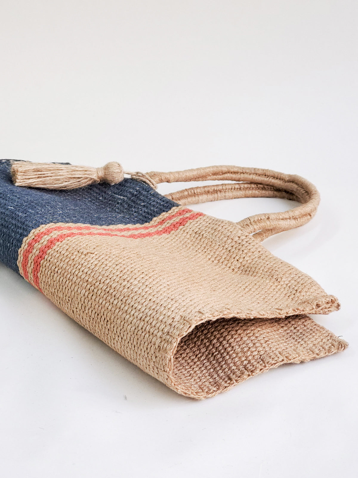 Maya Jute Tote Bag - hand-loomed and naturally dyed jute