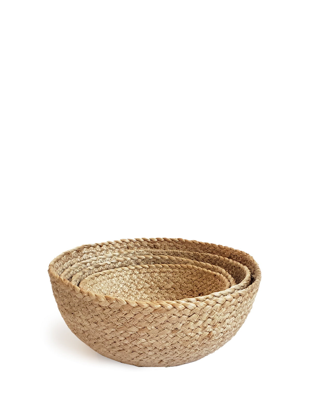 Kata Candy Bowl - Natural (Set of 4) - 100% natural raw jute - hand-dyed with natural color dye