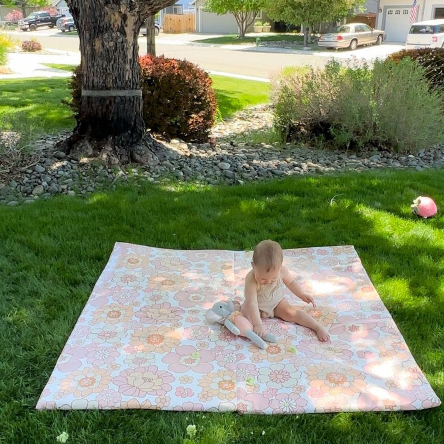 Blooms Vegan Leather Play Mat for Kids Activities