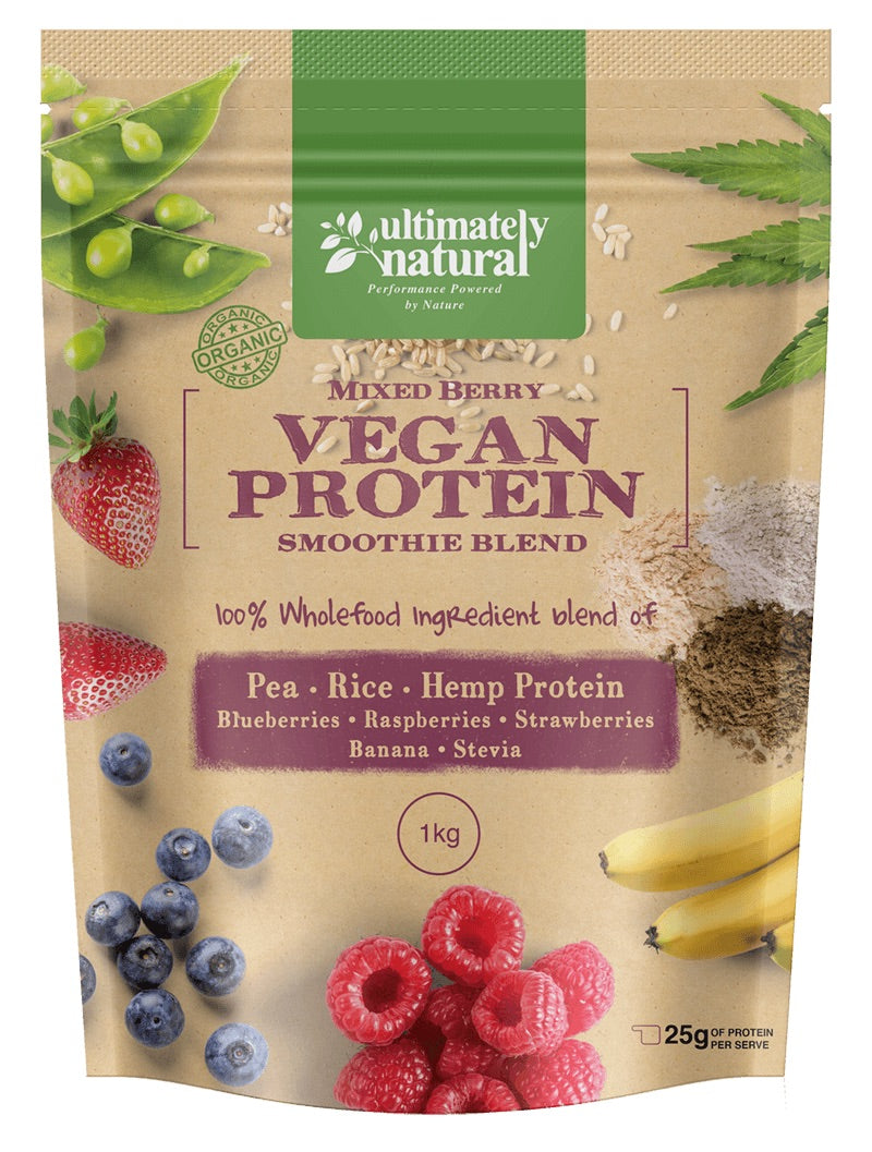 Real Mixed Berry Natural Vegan Protein Powder