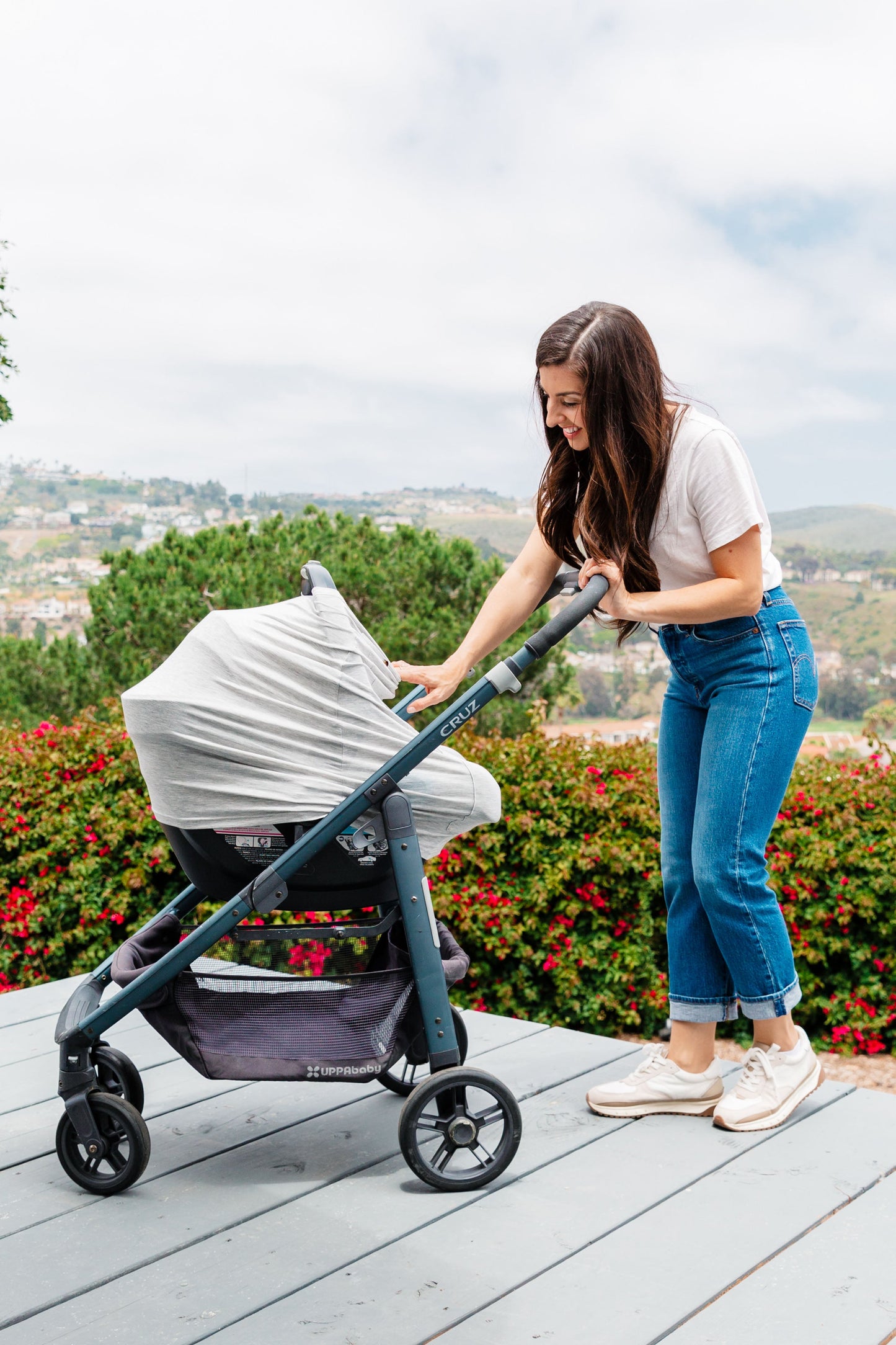 Snuggle Shield® LUXE Protection™ Bamboo Multi-Use Antimicrobial Air Filtering Infant Cover Grey