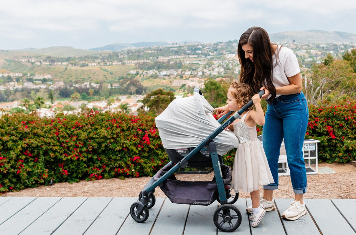 Snuggle Shield® LUXE Protection™ Bamboo Multi-Use Antimicrobial Air Filtering Infant Cover Grey