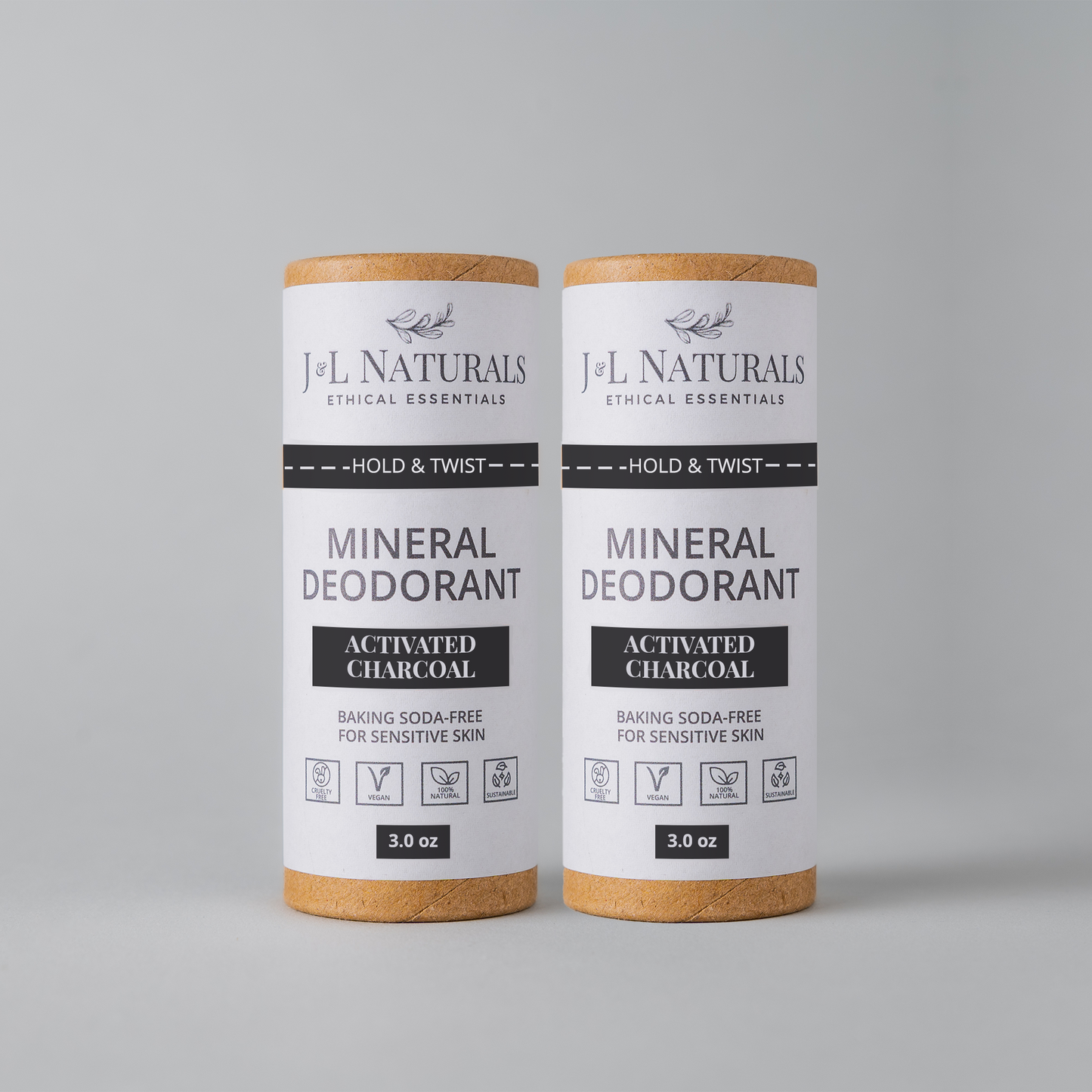 Natural Eco Friendly Mineral (Baking Soda-Free) Deodorant (Duo)