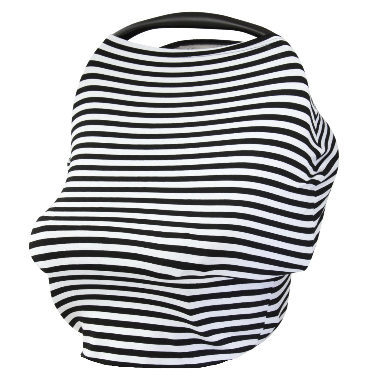 BLACK & WHITE THIN STRIPE Car Seat Cover, Stroller Cover, Breastfeeding Cover -