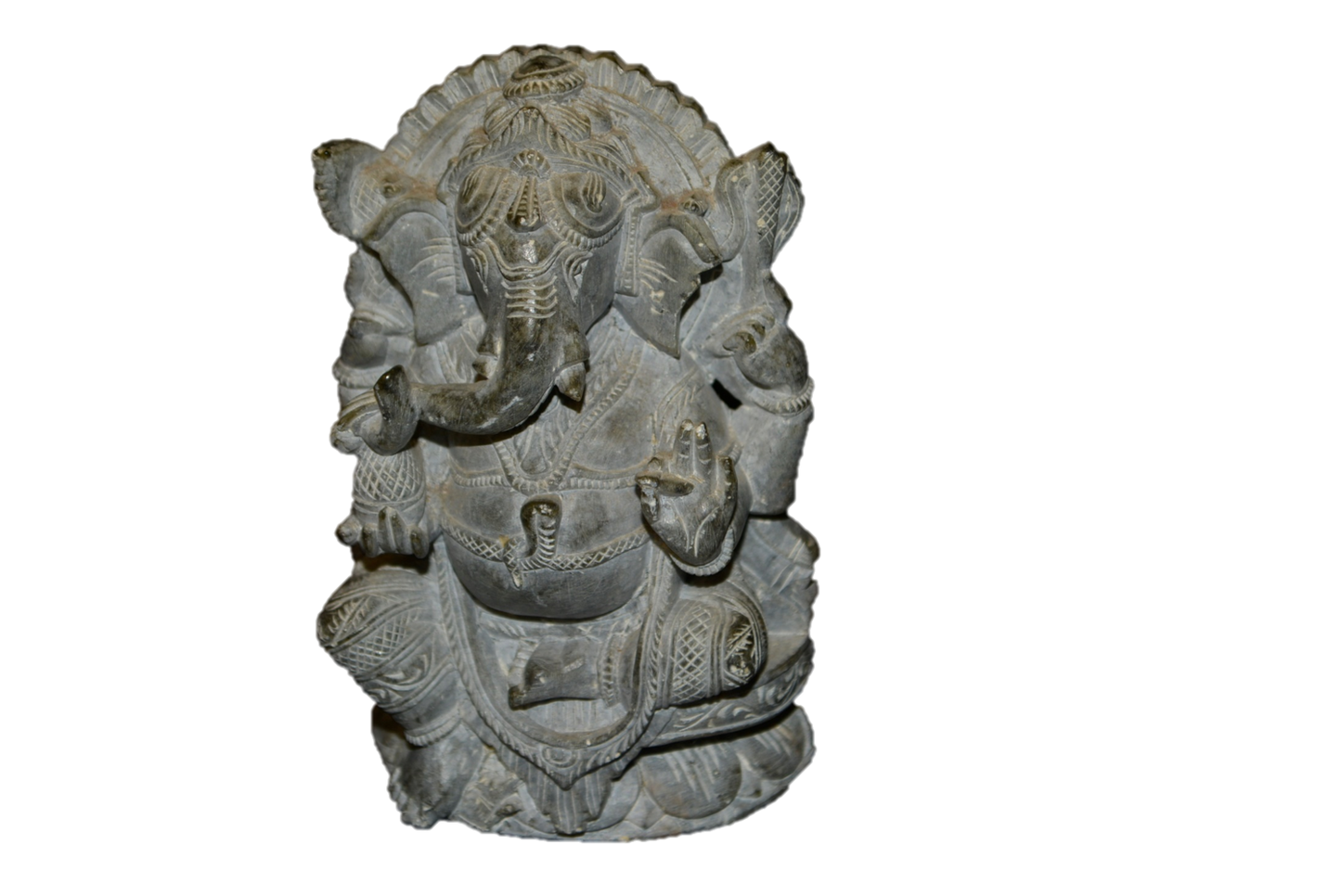 Handcrafted Sculpture Soapstone Elephant Head God Ganesha - Small