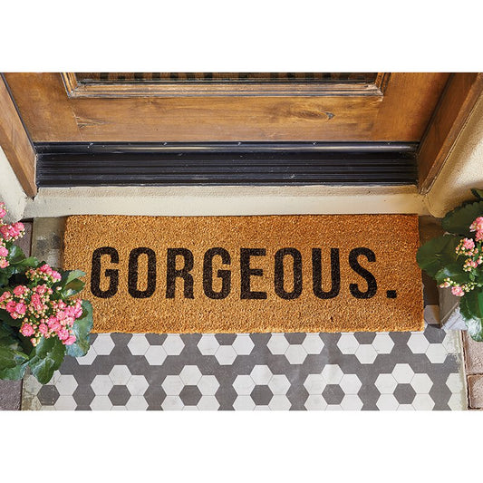 Gorgeous Coir Fiber Doormat | Slip-Resistant Backing | 30" L x 10" W