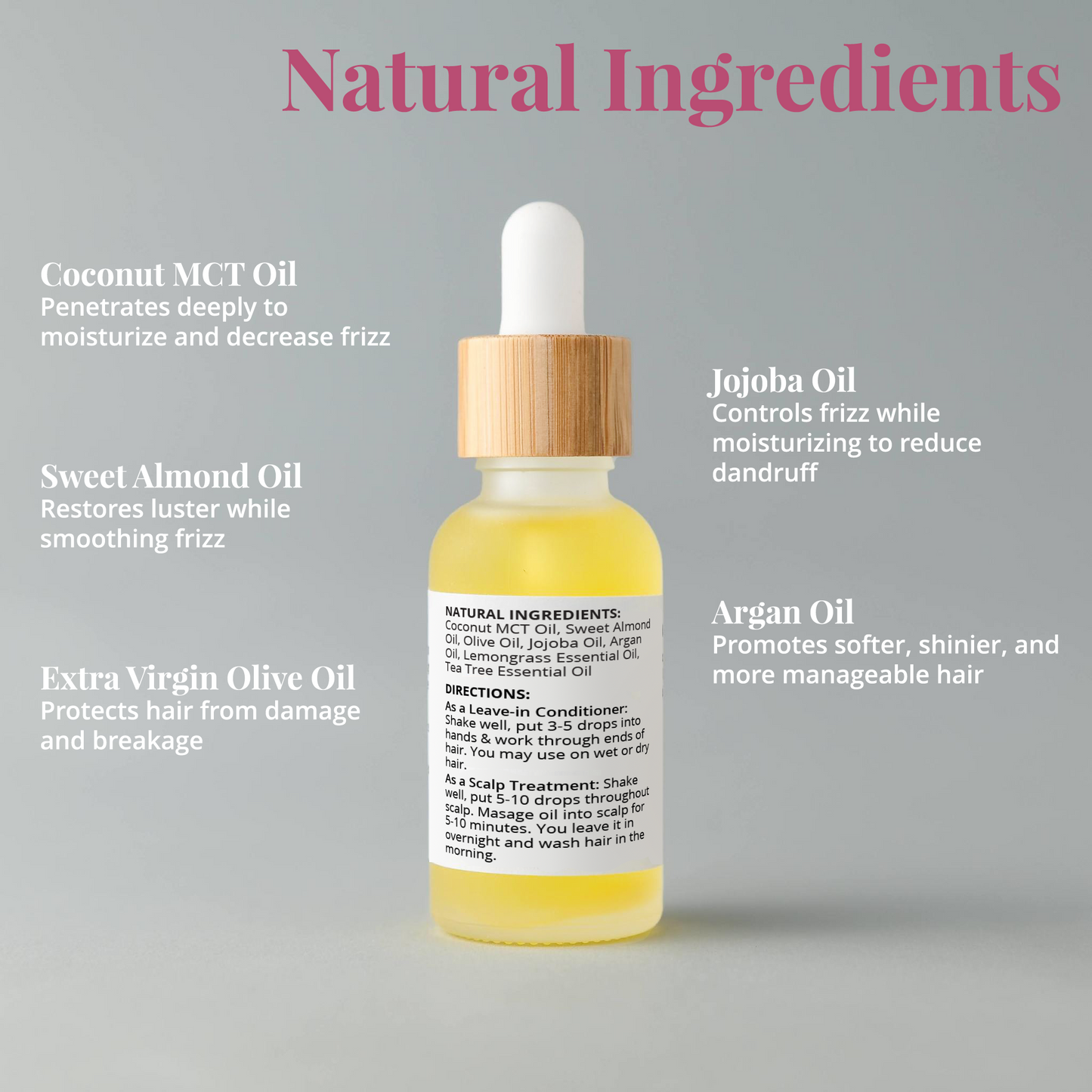 Natural, Vegan, and Cruelty-free Hair Serum