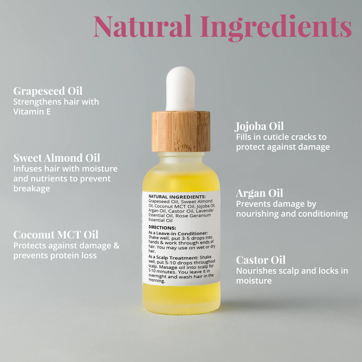 Natural, Vegan, and Cruelty-free Hair Serum