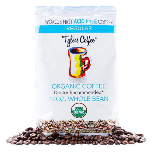 Organic Regular Whole Bean Acid Free Coffee (12oz Bag)