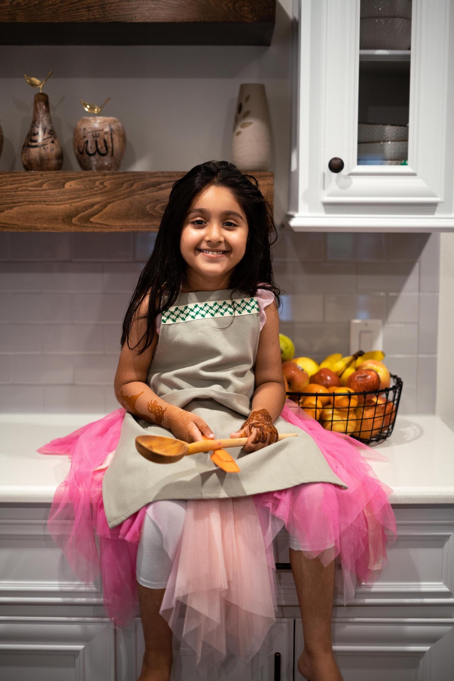 Adult and Child Bundle of 2: Full-Length Kuffiyeh Apron