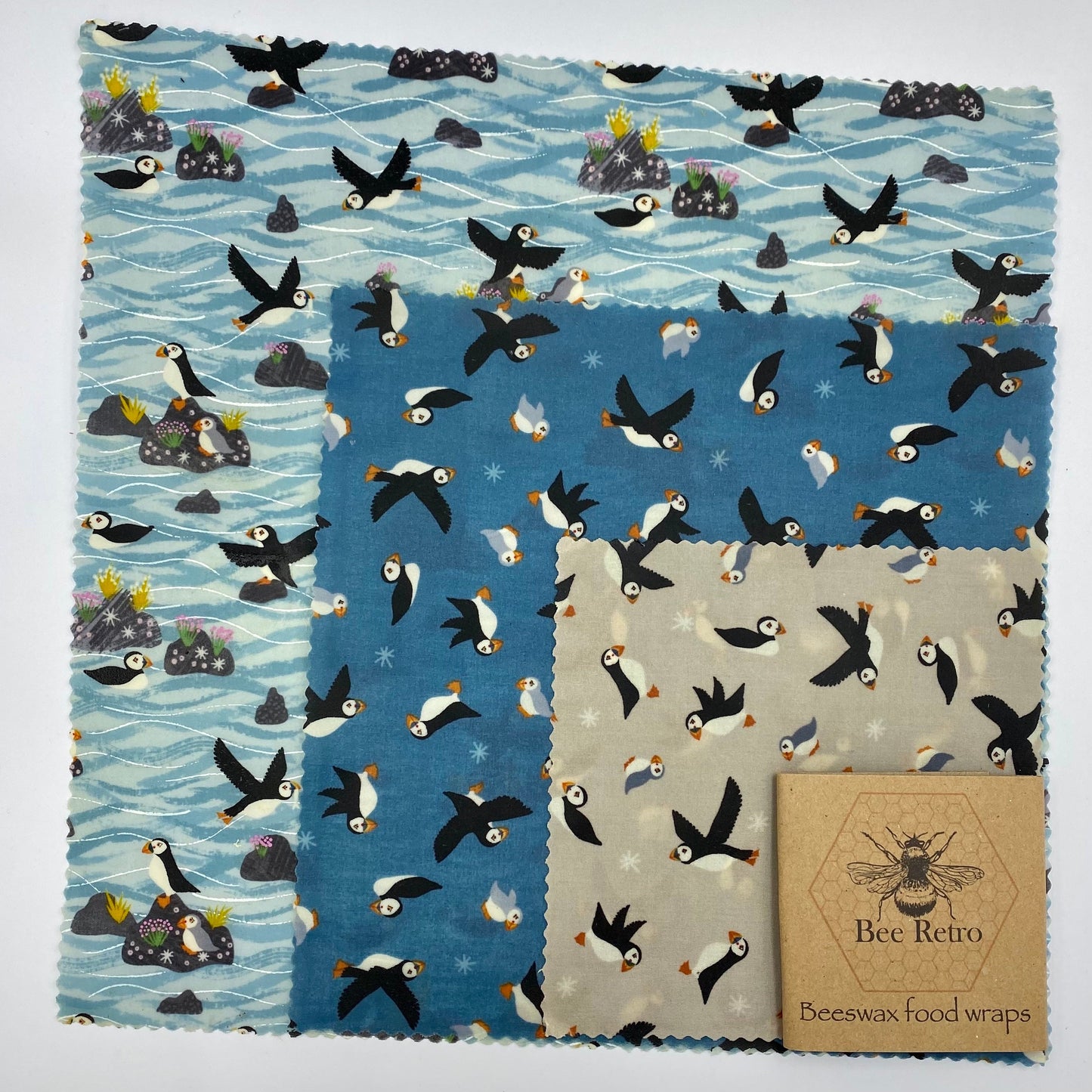 Cornish Puffin Eco Friendly Beeswax Food Wrap