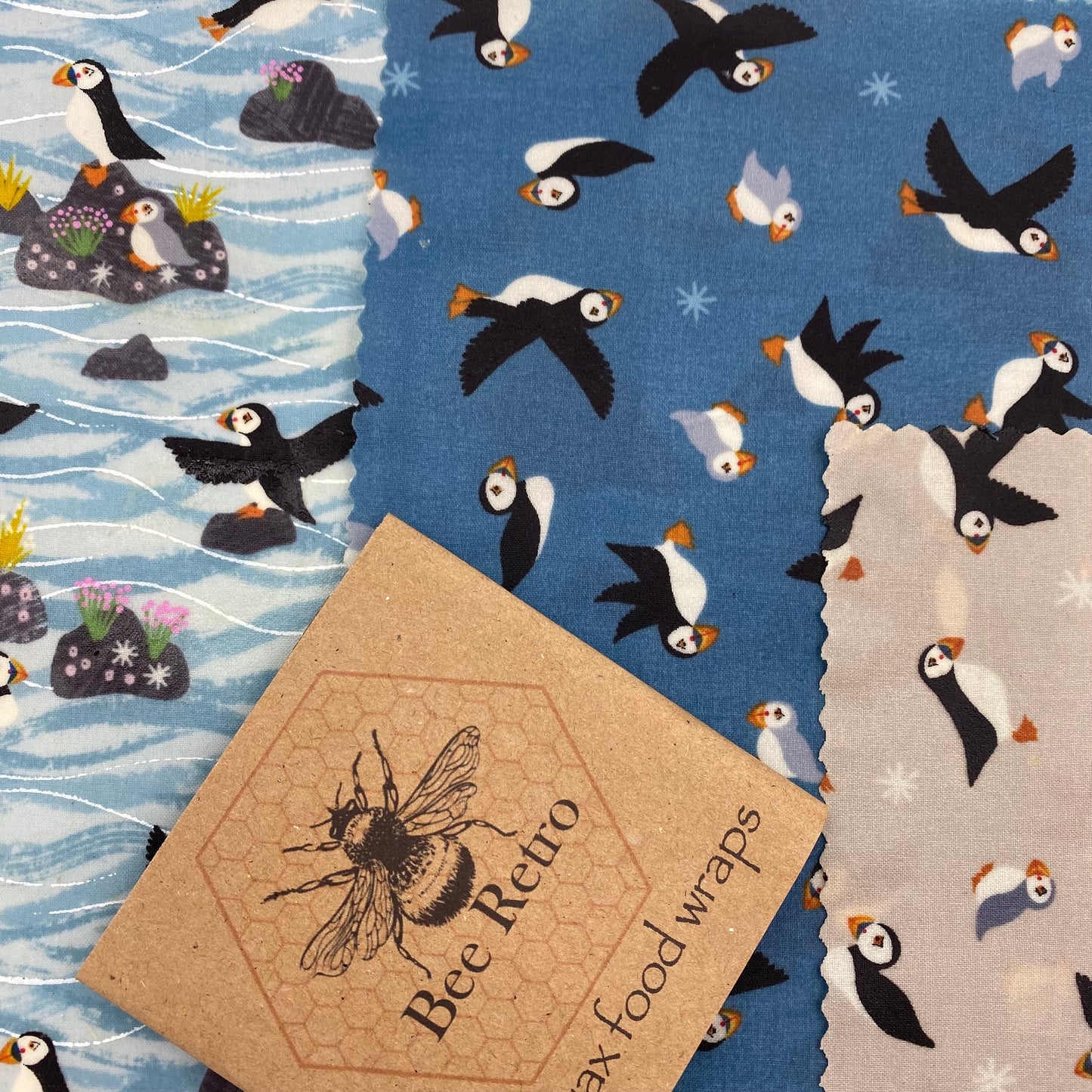 Cornish Puffin Eco Friendly Beeswax Food Wrap