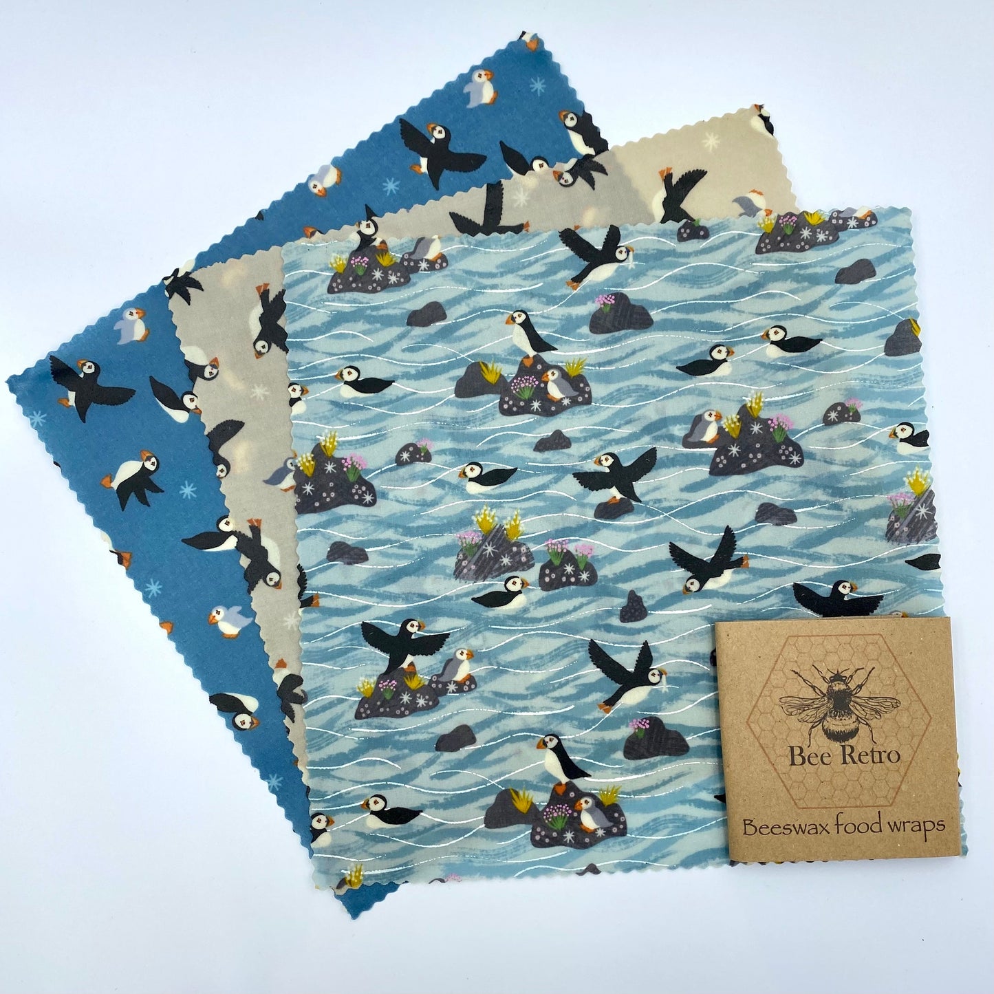 Cornish Puffin Eco Friendly Beeswax Food Wrap