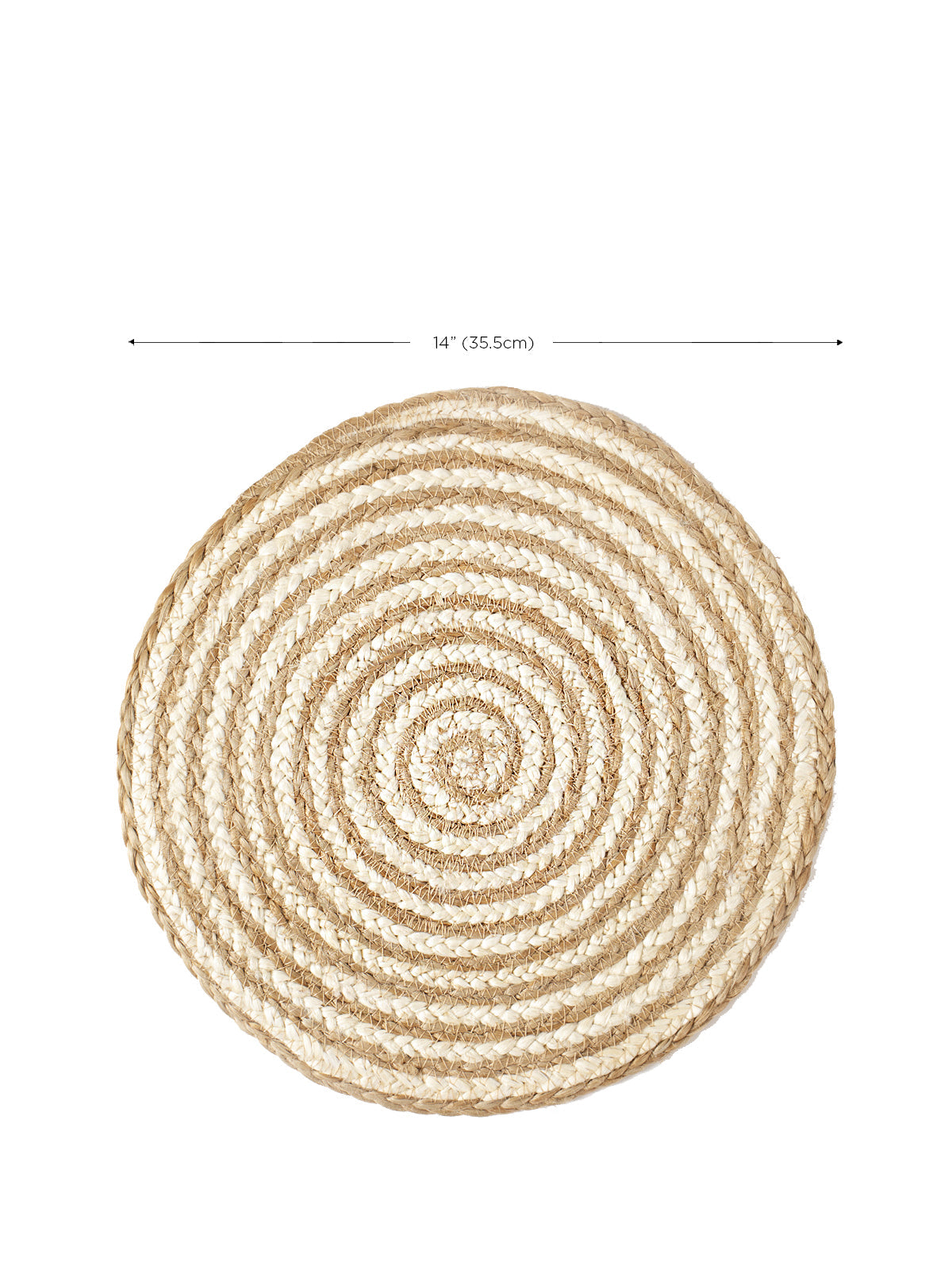 Kata Spiral Placemat - Natural (Set of 4) - 100% natural Jute