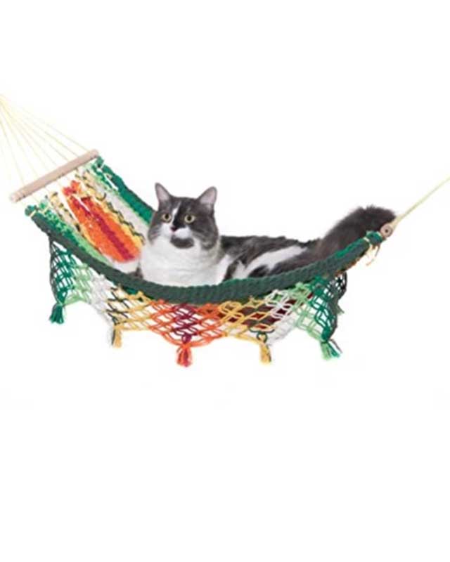 Macrame Mini Hammock/Cat Hammock | Blue, Red, Gray & Khaki