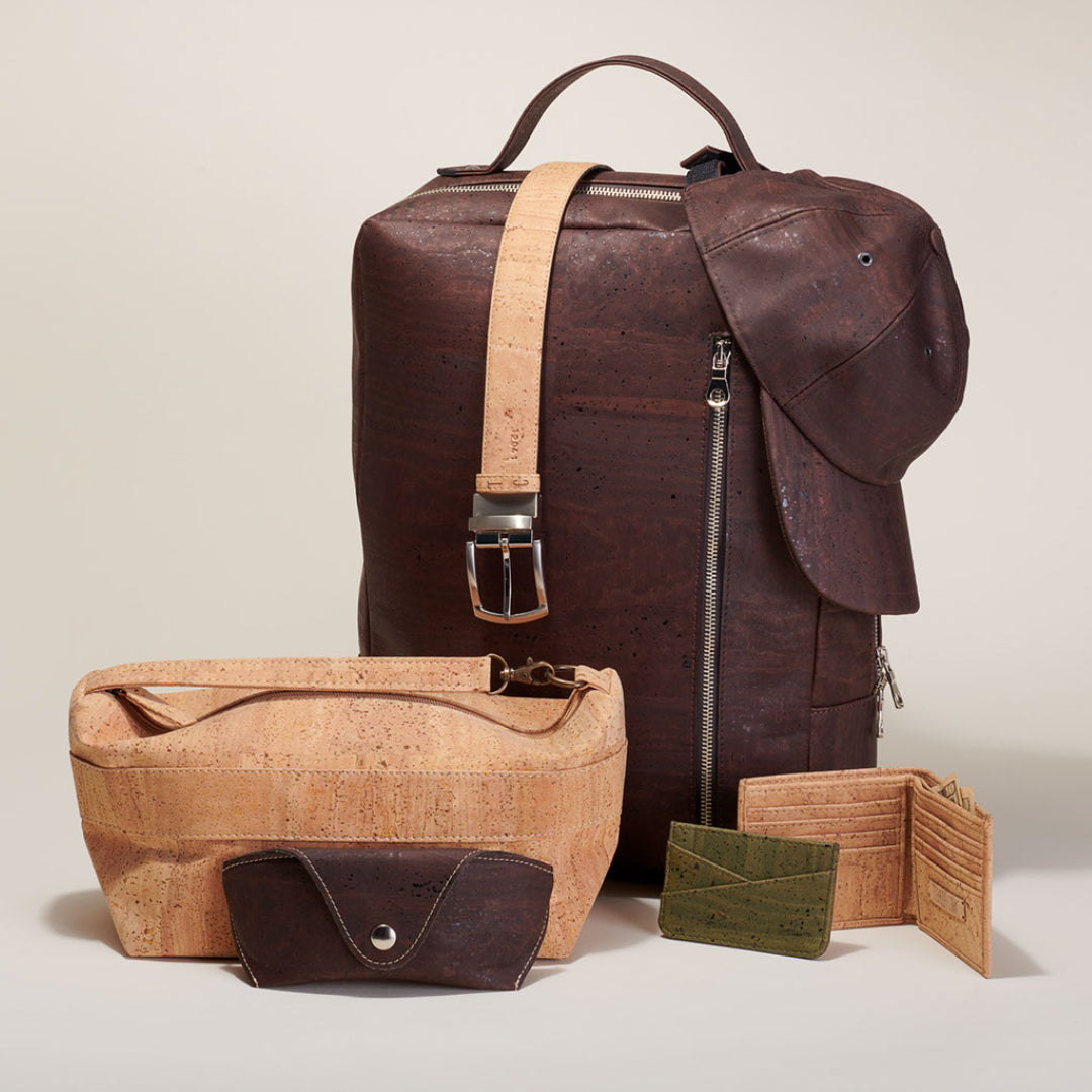 Contemporary Commuter Backpack made of Cork - Natural, Sustainable, Vegan, Biodegradable