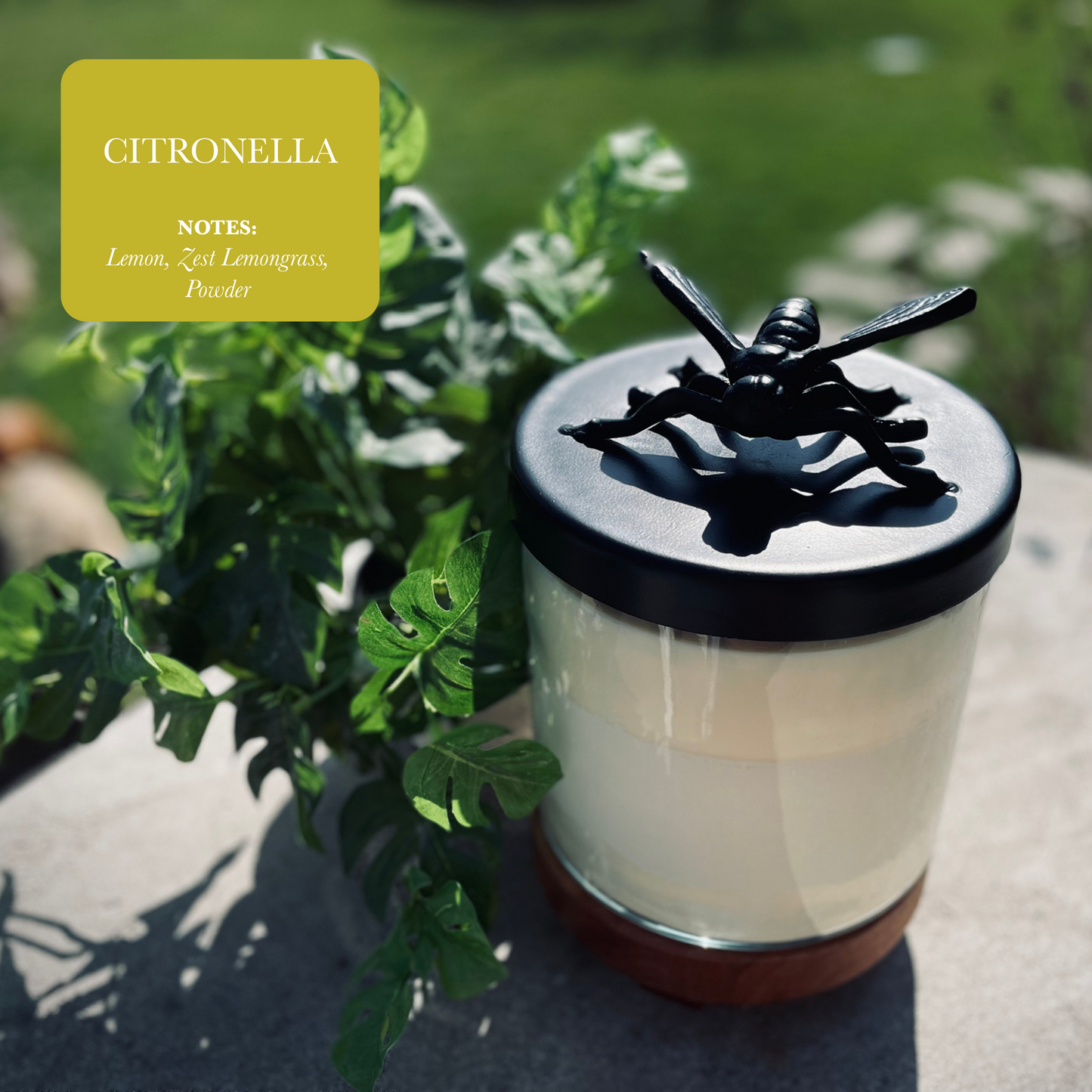 Ology Bee Outdoor Candle – Citronella Soy Candle